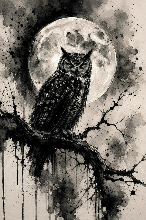 Moonlit Gothic Owl Moonlit Gothic Owl