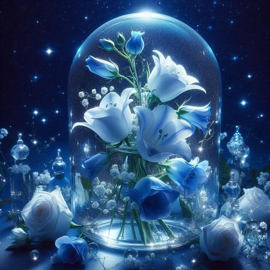 Cosmic Flower In A Snow Globe Cosmic Flower In A Snow Globe